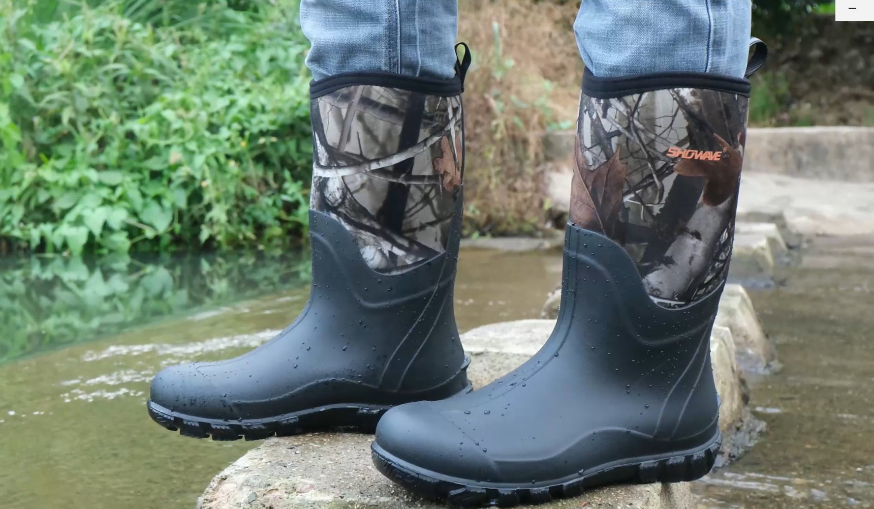 Amazon.com | Showave Classic Men's Rubber Boots Waterproof Rain